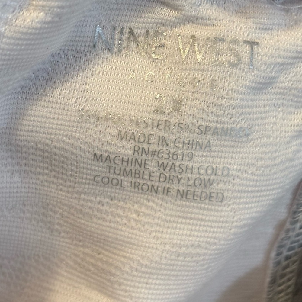 Nine West Contrast Panel Sweatshirt in Gray and White - Picture 8 of 8